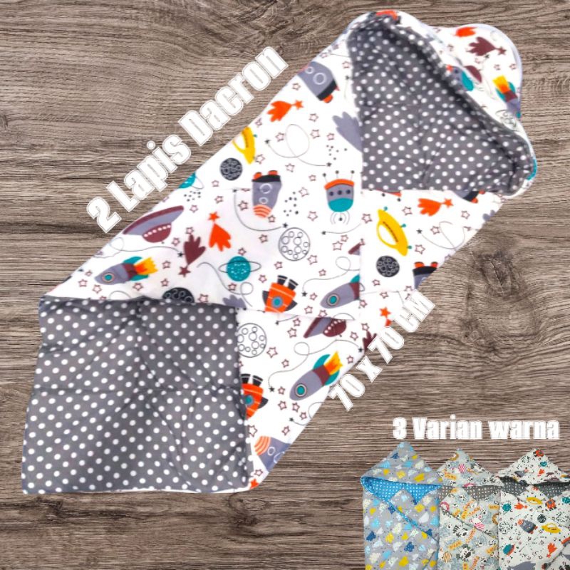 Selimut topi hody/Bedcover baby/ selimut tebal 2 lapis dacron baby Termurah
