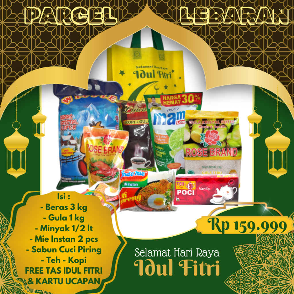 

PARSEL SEMBAKO 7 KG FREE KARTU UCAPAN PARCEL HAMPERS IDUL FITRI THR HARI RAYA LEBARAN IDUL FITRI BAKSOS DONASI ZAKAT FITRAH FIDYAH