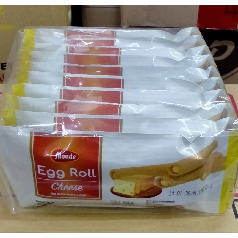 

MONDE EGG ROLL CHEESE / KEJU 35GR Biskuit snack