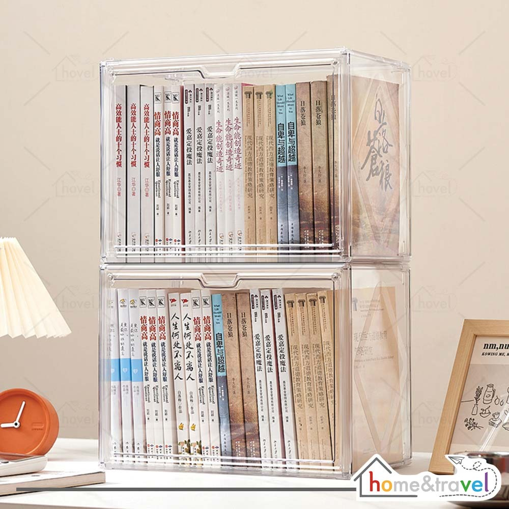 HOVELSHOP Box Acrylic Display Tas Boneka Sepatu Rak Penyimpanan Buku Skincare Multifungsi