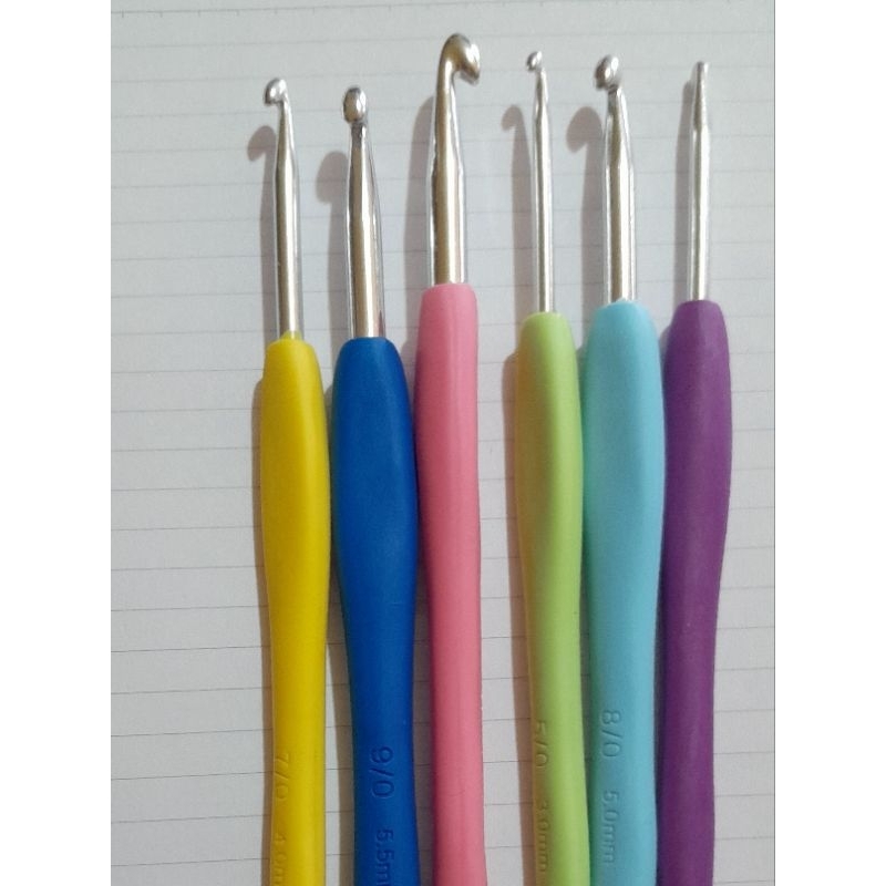 hakpen rajut // peralatan rajut // hakpen candy 2,5 mm, 3,0 mm, 3,5 mm, 4,0 mm, 5,0 mm, 5,5 mm, 6 mm