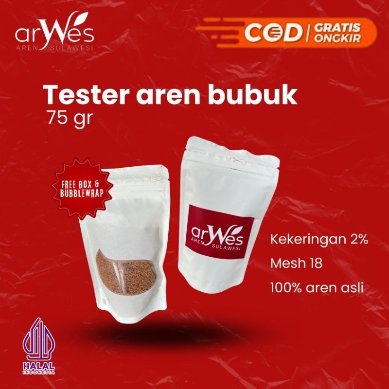 

Tester Aren Bubuk Premium 75gr - Arwes