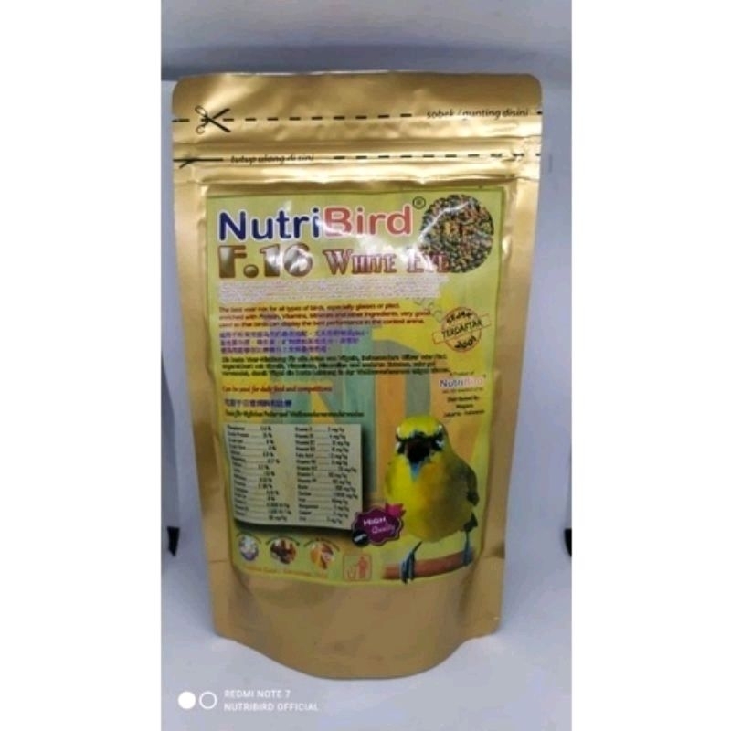 NutriBird F.16 WHITE EYE 150gr pakan burung pleci Makanan Khusus Burung pleci Pakan Penggacor Burung