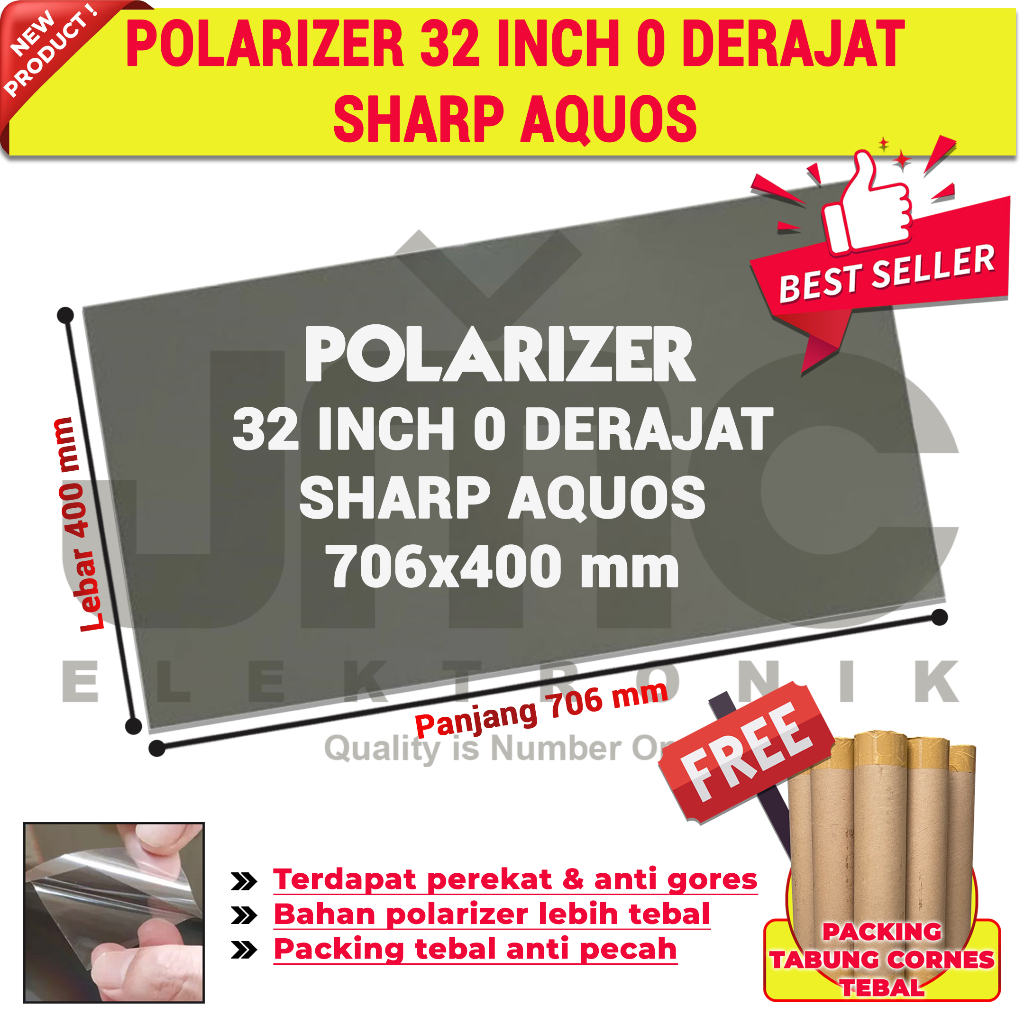 POLARIS POLARIZER TV SHARP AQUOS 32 INCH 0 DERAJAT