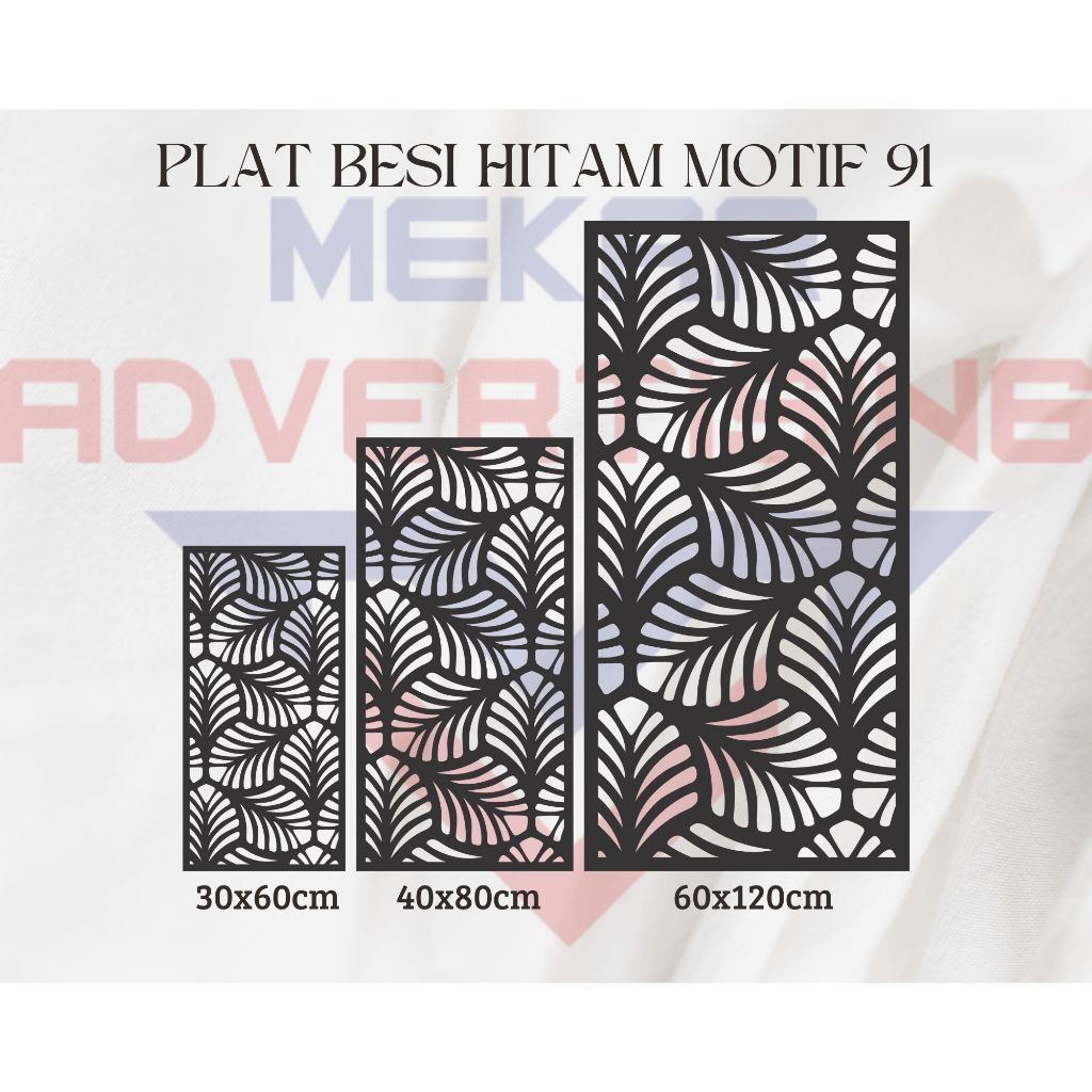 KRAWANGAN PLAT BESI PAGAR CUTTING LASER MOTIF 91
