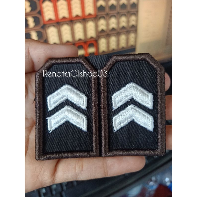 Bordir Timbul Pangkat BRIPTU pdl Polri
