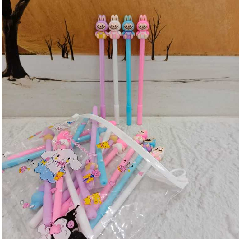 

(12pcs atau 20pcs) Pen karakter/pen fancy/pen kantong/pen mix /pen dapet pouch/pen 12/20pcs + dompet