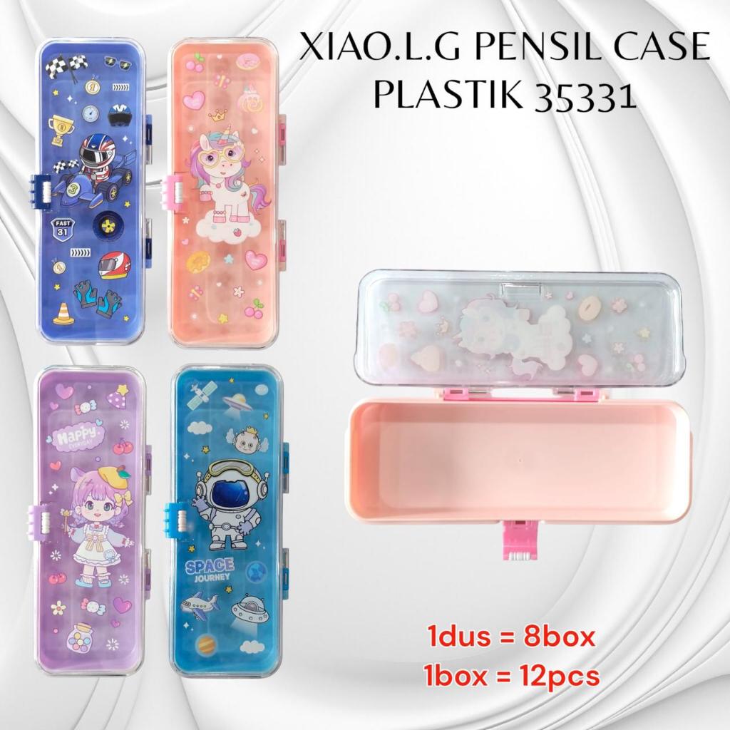 

XIOLINJING PENSIL CASE KALENG PLASTIK TEBAL 35331 / TEMPAT PENSIL KALENG