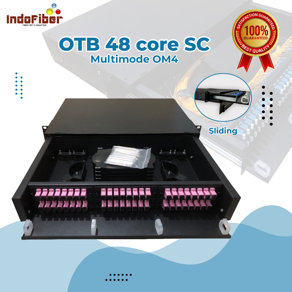 INDOFIBER OTB 48 core SC multimode OM4 rackmount sliding