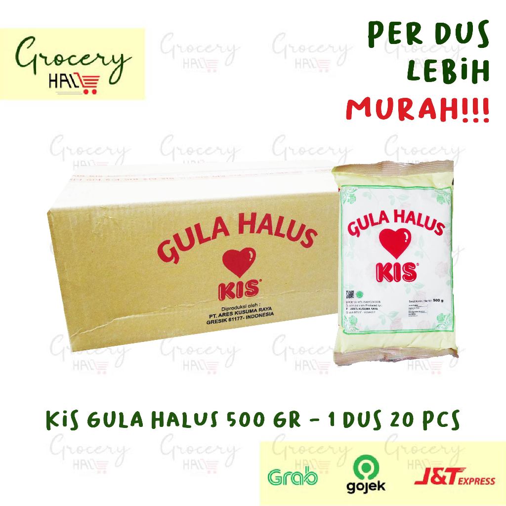 

[ HARGA DUS ] KIS GULA HALUS 500 GRAM 1 DUS ISI 20 PACK - KHUSUS GOJEK / GRAB