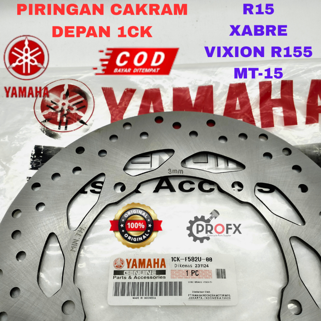 PIRINGAN CAKRAM DEPAN 1CK YAMAHA R15 V2 XABRE VIXION R155 MT-15 ORIGINAL ASLI YGP DISC BRAKE