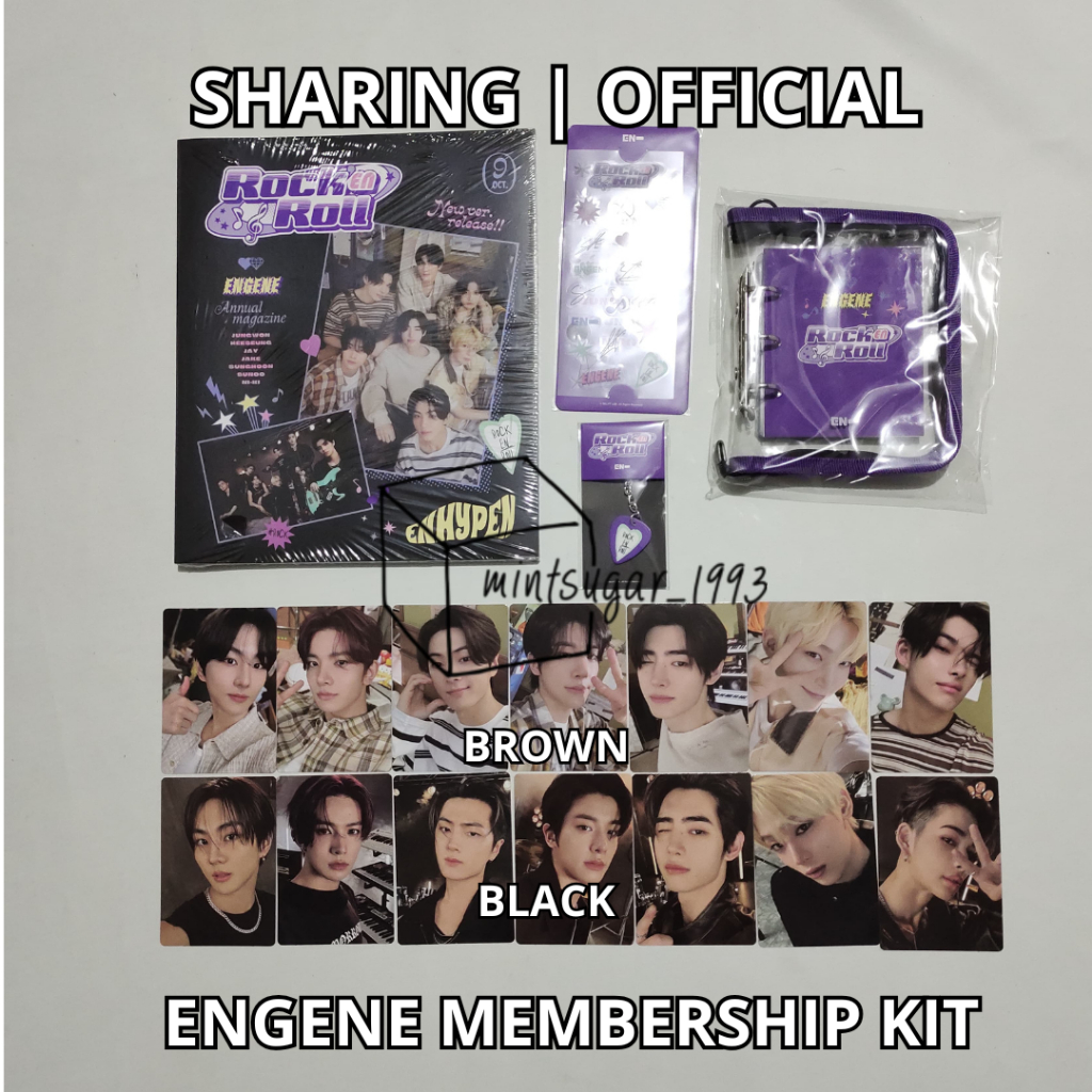 [ READY NEW ] SHARING ENGENE MEMBERSHIP KIT ENHYPEN ( JUNGWON HEESEUNG JAY JAKE SUNGHOON SUNOO NIKI 