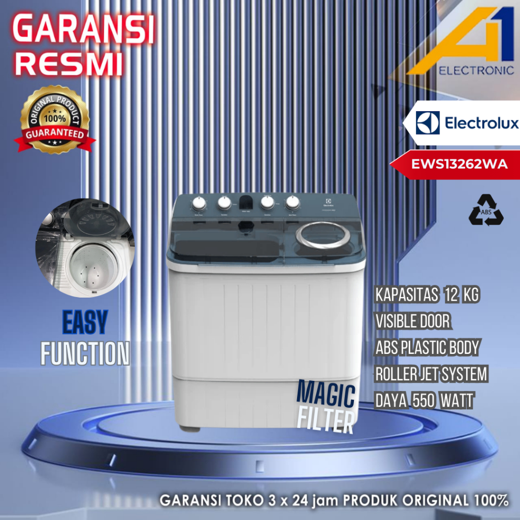 MESIN CUCI ELECTROLUX EWS13262WA / EWS 13262WA / EWS 13262 WA