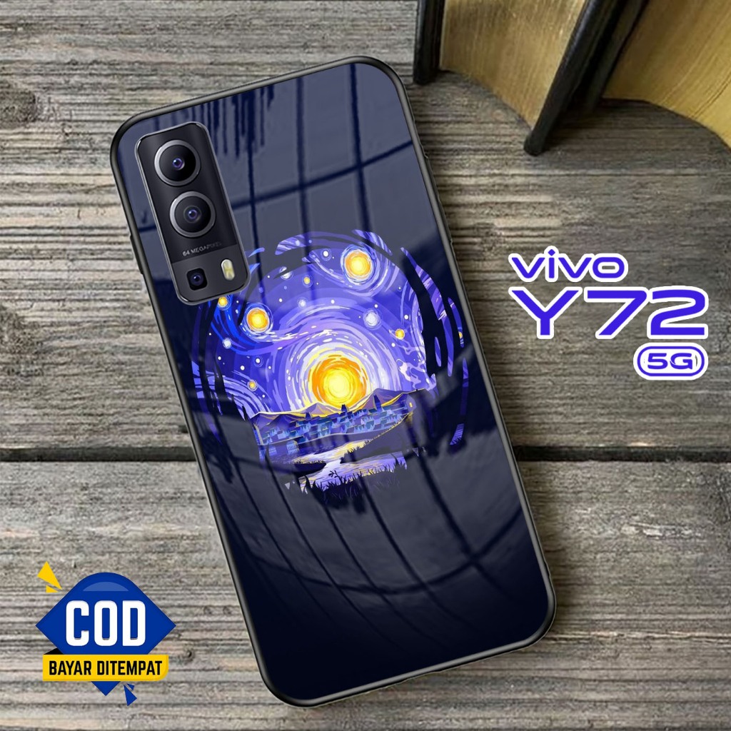 Softcase Kaca VIVO Y72 (5G) - Case Handphone VIVO Y72 (5G) [T72].