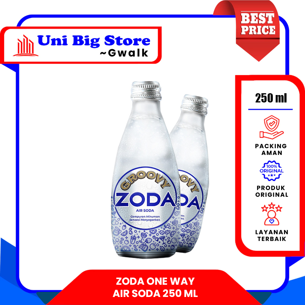 

Zoda One Way Air Soda Drink 250 ml Botol ZODA ONE WAY AIR SODA BOTOL - 250ml