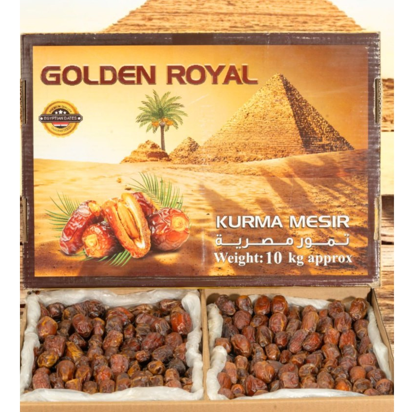 

Kurma Mesir Golden Royal 10kg Kualitas Premium Grade A