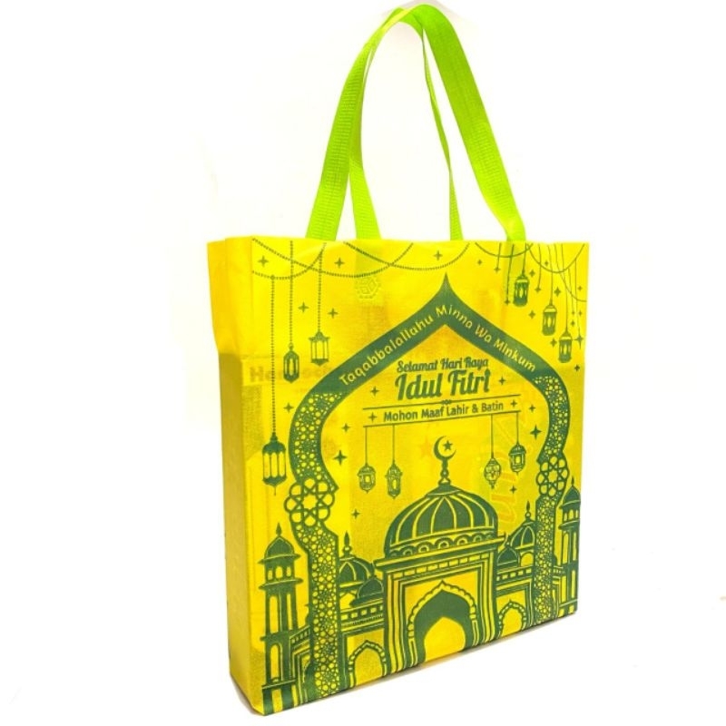 

Tas Spunbond Idul Fitri Sablon 2 Sisi Ukuran Large 45x38x10cm Untuk Sembako THR Fitrah Tas Lebaran Terbaru Tas Sembako