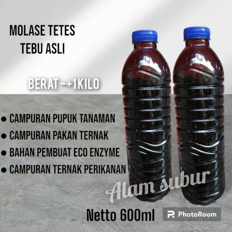 molase tetes tebu asli/tetes tebu murni 1kg.molase tetes tebu