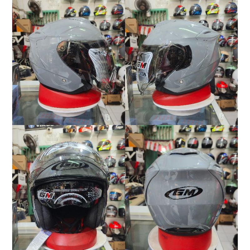 Helm Gm Furry solid double visor