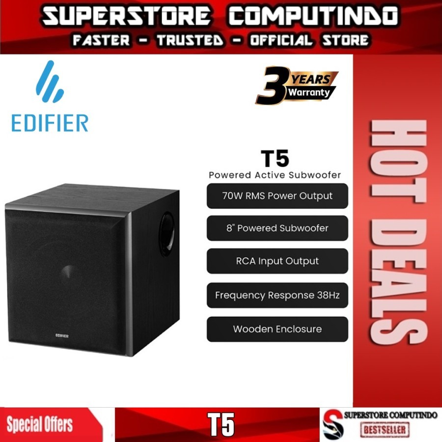 EDIFIER T5 Powered Active Subwoofer
