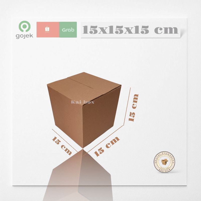 

kardus ukuran 15x15x15 cm box singel wall polos ST
