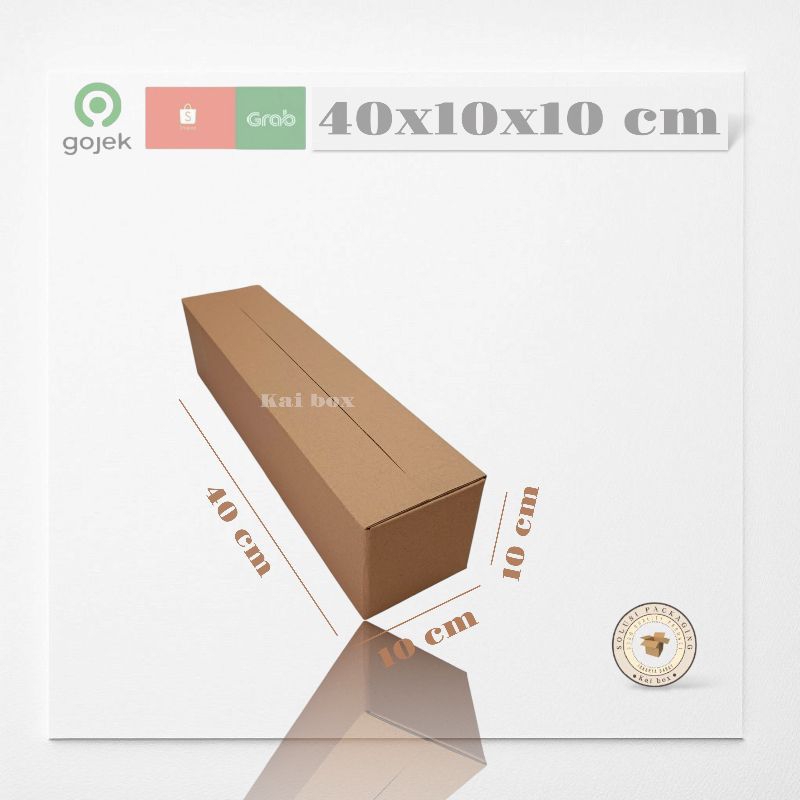 

kardus ukuran 40x10x10 cm box singel wall polos ST