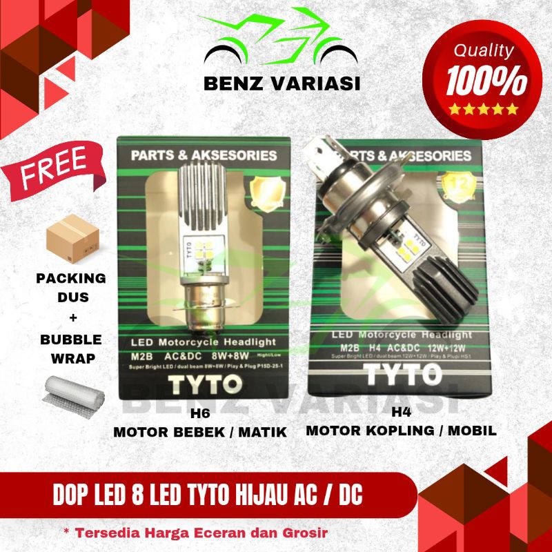 DOP LAMPU DEPAN LED TYTO M2B H6 H4 GL MOTOR BEBEK MOTOR LAKI KOPLING