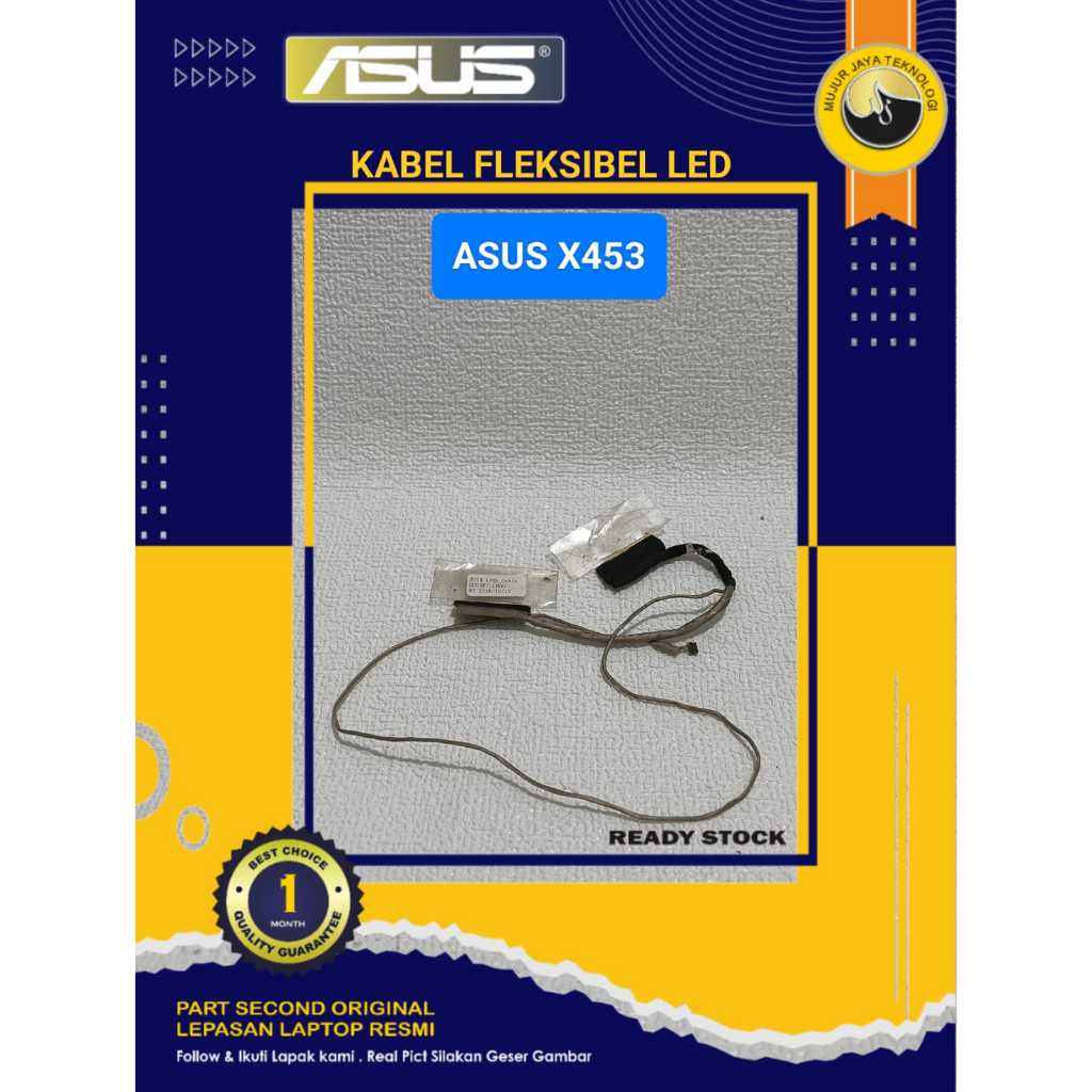 Kabel LED LCD LVDS Flexible Fleksibel Laptop Asus X453, X453M,X453MA 40 PIN Original Genuine Second
