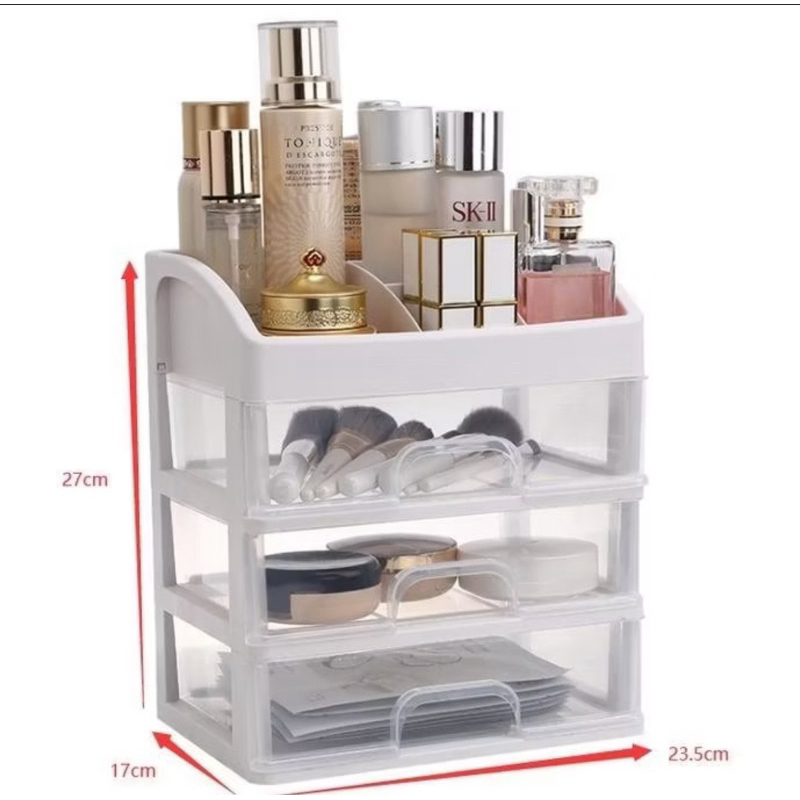 JS Rak Kosmetik Susun 3/Rak Penyimanan Make Up Dan Skincare