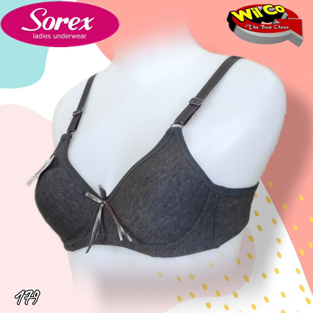 K179 Sorex Bra Busa Tanpa Kawat Cup Sedang B Dua Pengait Size 32 - 38