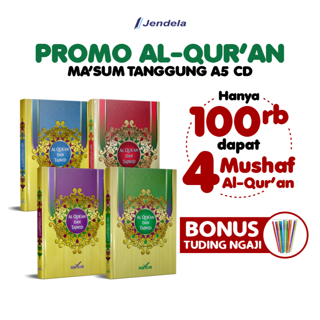 Tanggung Alquran Ma'Sum Batik Al Quran Maksum Non Terjemah A5 (Quran Wakaf)