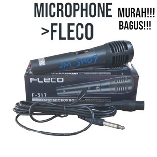 PROMO MICROPHONE/MIC KABEL KARAOKE FLECO F-317 SUARA JERNIH KUALITAS BAGUS