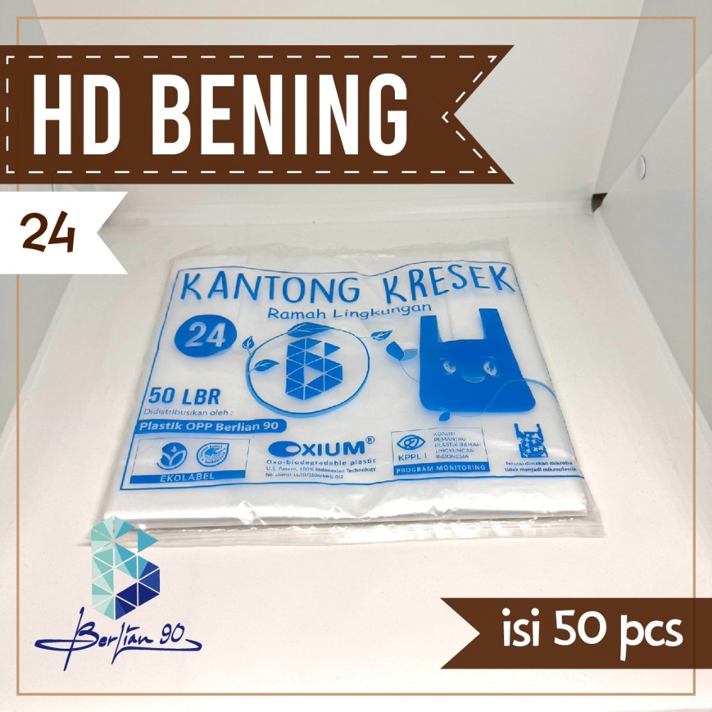 kantong kresek 24 hd bening 24 kantong kresek bening