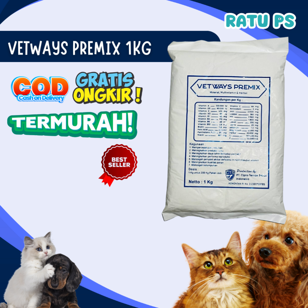 Vetways Premix 1 kg - Vetways Premix - Premix Kambing - Premix Sapi