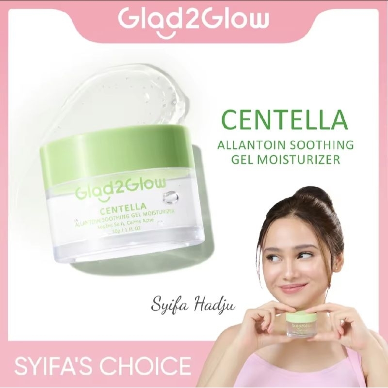 [MR] [Ready Stock] Glad2Glow Centella Allantoin Soothing Gel Moisturizer 30g / 55g Glad2Glow Moistur