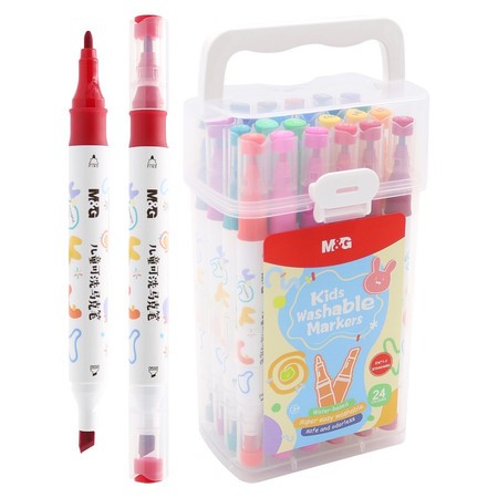 

Spidol Warna Washable - M&G - Easy Washable Marker Pen 24 Colors Mudah dicuci APMT3412
