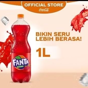 

fanta rasa strawberry 1 botol 1 liter