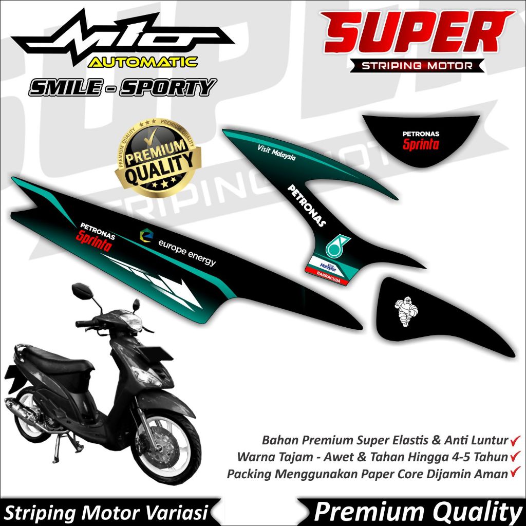 Stiker Mio Smile / Mio Sporty Anti Luntur keren Striping Mio Smile / Mio Sporty Striping Yamaha MIo 