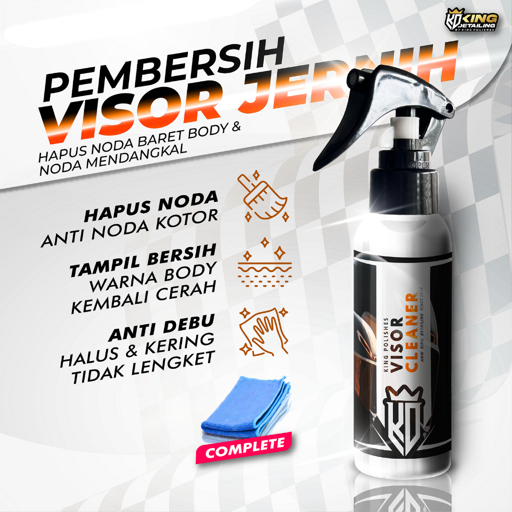 KING POLISHES Visor Cleaner Pembersih Visor Helm