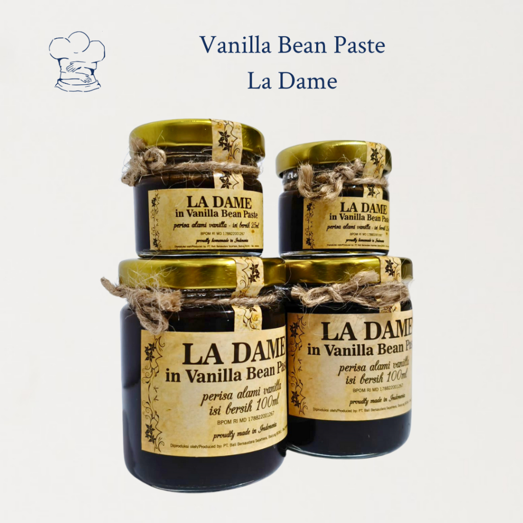 

Pasta Vanilla La Dame 25ml / 100ml – Perisa Vanilla Premium untuk Kue, Minuman, dan Dessert