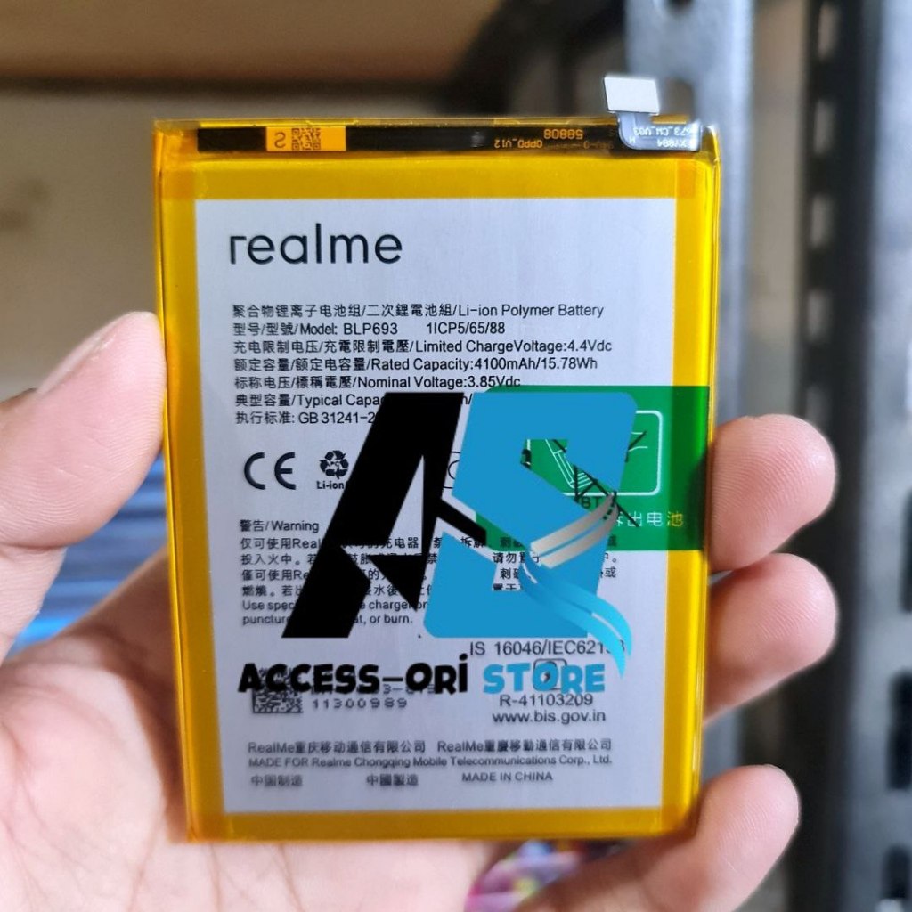 Batre Baterai BLP693 Original HP Realme 3 RMX1825 RMX1821 Batrei Battery Tanam