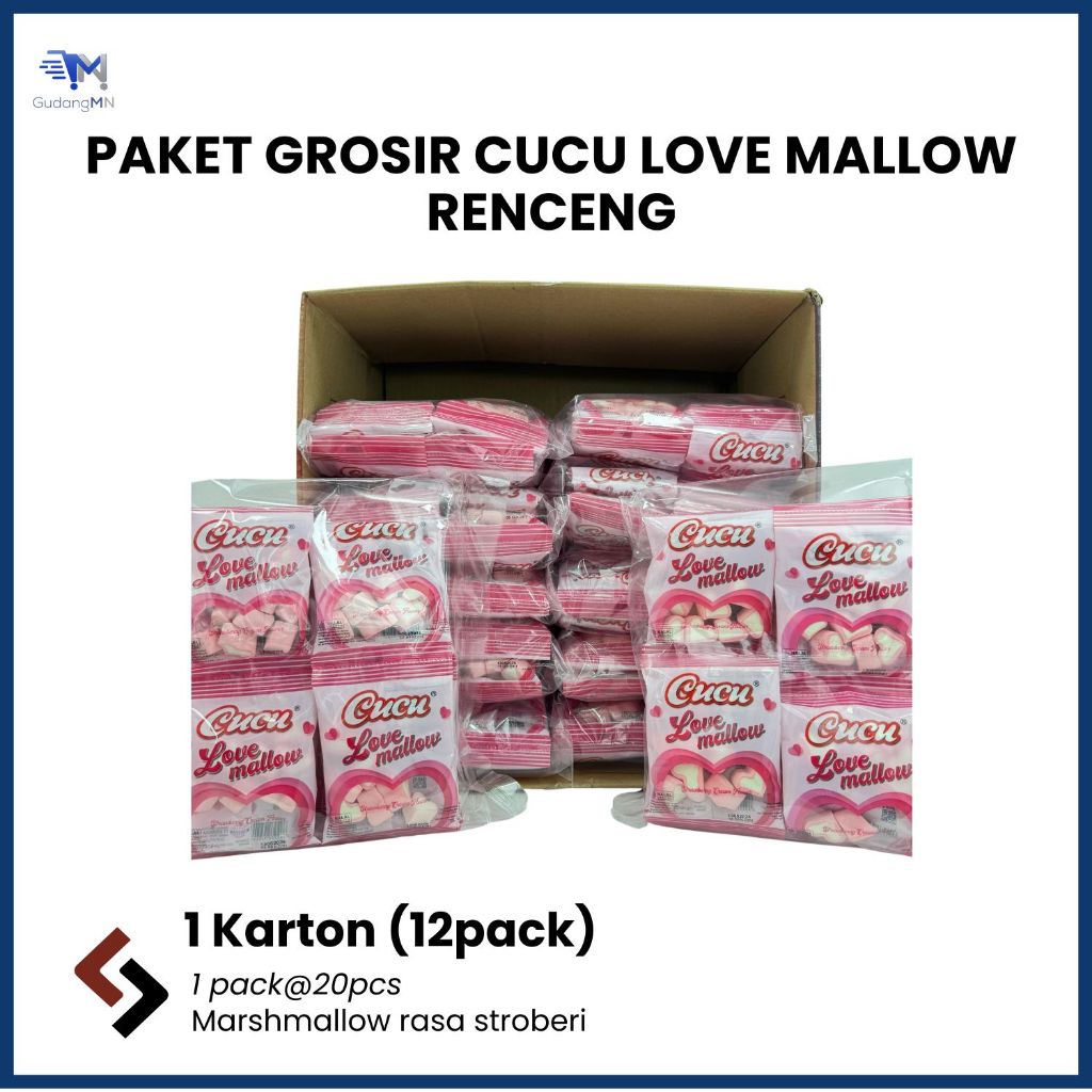 

[PAKET GROSIR 1 KARTON] CUCU LOVE MALLOW RENCENG