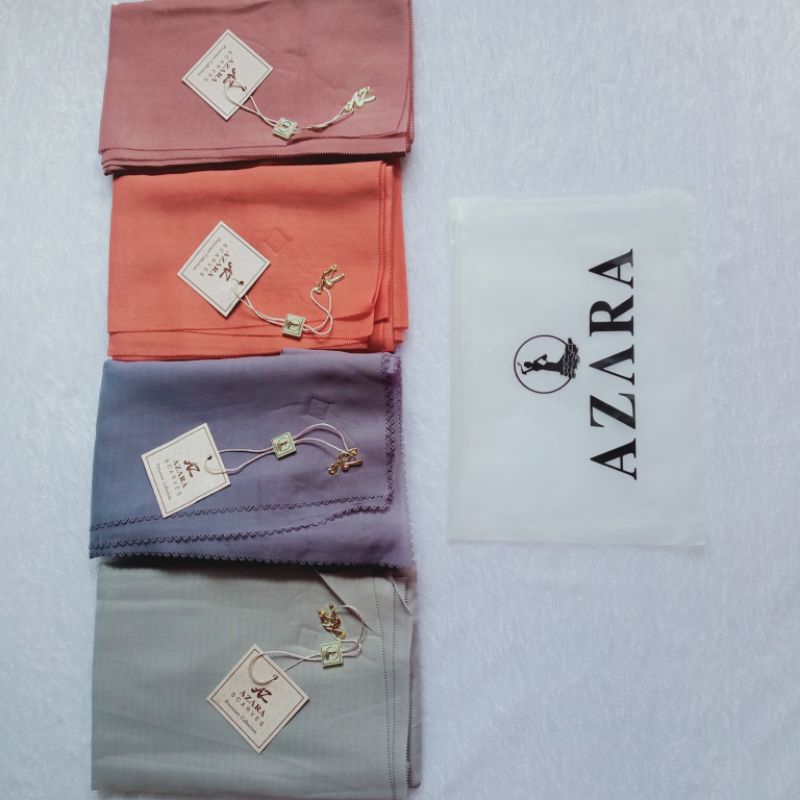 Hijab Azara Premium polos kemasan Pouch