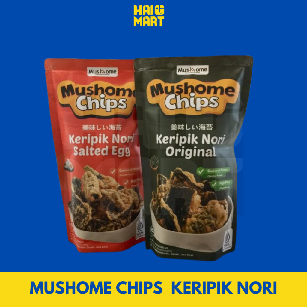 

MUSHOME CHIPS KERIPIK NORI KAYA SERAT & SUMBER PROTEIN | CAMILAN SEHAT