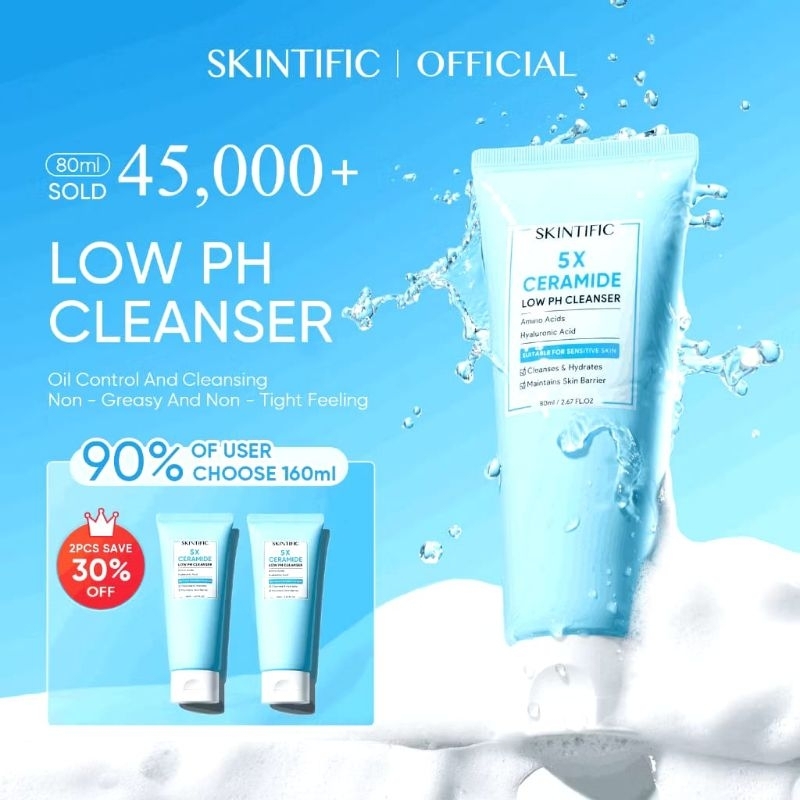 SKINTIFIC FACIAL WASH LOW PH CLEANSER