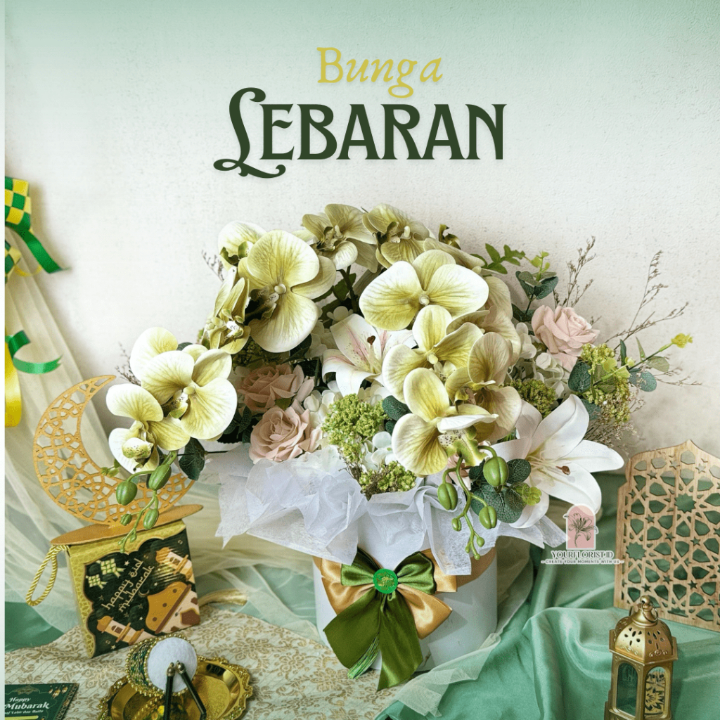 

[BUNGA LEBARAN] Eid Mubarak Flowers Bunga Palsu Artificial Tahan Selama Lamanya Box Bunga Untuk Hiasan Rumah Meja Idul Fitri Ramadhan Yourflorist.id