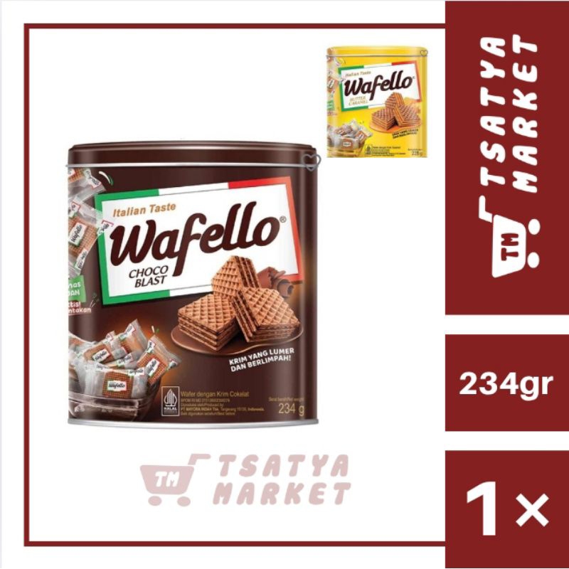 

[PROMO RAMADHAN] WAFELLO WAFER KRIM COKELAT KARAMEL KEMASAN KALENG 234GR