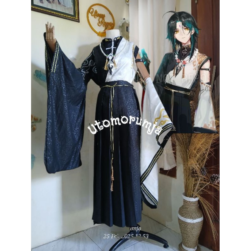 utomorumja Kostum Cosplay Game Genshin Impact Xiao hanfu