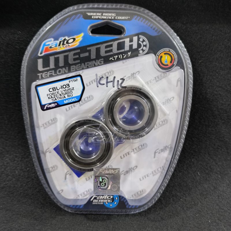 BEARING KRUK AS FAITO TYPE LITE TECH KODE BEARING ( 6205 / 6205 ) BUAT SATRIA RU / FORCE 1 / FIZR / 