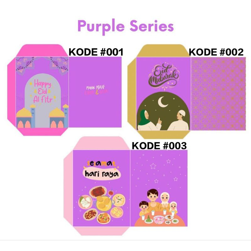 

Amplop Lebaran Mix Purple Series